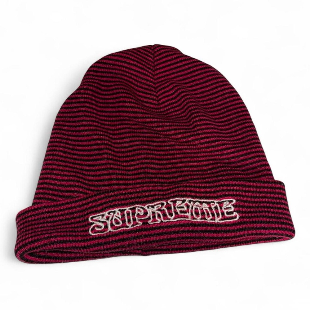 Supreme Black and Pink Striped Knit